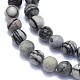 Natural Black Silk Stone/Netstone Beads Strands(G-K310-A09-8mm)-3