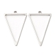 Non-Tarnish 304 Stainless Steel Open Back Bezel Triangle Pendants(STAS-Z040-10P)-1