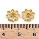 Brass Micro Pave Clear Cubic Zirconia Bead Caps(CU-CBA6A75-29G)-3