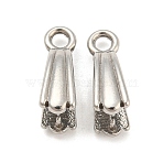 Non-Tarnish 304 Stainless Steel Pendant Pinch Bails, Ice Pick Pinch Bails, Stainless Steel Color, 14x5mm, Hole: 2mm, Pin: 0.7mm(STAS-Q310-11P)