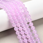 Natural & Dyed Malaysia Jade Bead Strands, Round, Plum, 8mm, Hole: 1.0mm, about 48pcs/strand, 15 inch(G-A146-8mm-A17)