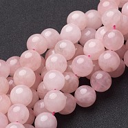 Natural Rose Quartz Beads Strands, Round, 14mm, Hole: 1mm, about 28pcs/strand, 15.5 inch(X-GSR14mmC034)