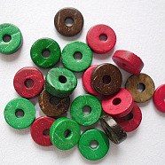 Round Buttons with Single Hole, Coconut Button, Mixed Color, 10mm in diameter(NNA0Z1Z)