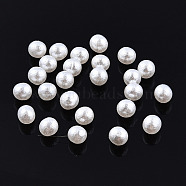 Imitation Pearl Acrylic Beads, No Hole, Round, White, 1.5~2mm, about 10000pcs/bag(OACR-S011-2mm-Z24)