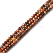 Natural Red Rainbow Jasper Beads Strands, Faceted Round, 2mm, Hole: 0.1mm, about 166~180pcs/strand, 15.04''~15.16''(38.2~38.5cm)(G-I353-03A)