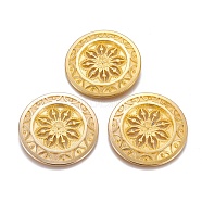Tibetan Style Alloy Flat Round Big Pendants, Lead Free and Cadmium Free, Golden, 51x3mm, Hole: 2mm(EA13497Y-G)