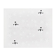 Christmas Nail Stickers, Self-adhesive Snowflake Gingerbread Man Snowman Stag Nail Art Decals Supplies, for Woman Girls DIY Manicure Design, Black, 6.3x5.2cm(MRMJ-Q042-428)