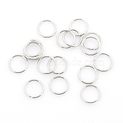 304 Stainless Steel Open Jump Rings, Stainless Steel Color, 14x1.2mm, Inner Diameter: 11.6mm, about 800pcs/bag(STAS-J013-14xx1.2mm-01)