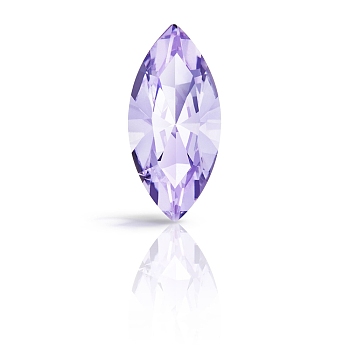 Preciosa&reg MAXIMA Crystal Fancy Stones, Czech Crystal, 435 14 615 Navette(Horse Eye), Dura Foiling, 20310 Violet, 10x5mm