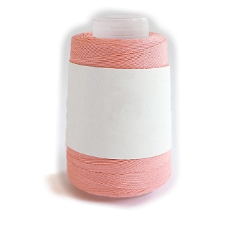 280M Size 40 100% Cotton Crochet Threads, Embroidery Thread, Mercerized Cotton Yarn for Lace Hand Knitting, Light Salmon, 0.05mm