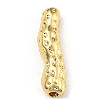 Brass Tube Beads, Embossed Pattern, Golden, 19x5x4.8mm, Hole: 1.8mm