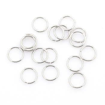 304 Stainless Steel Open Jump Rings, Stainless Steel Color, 14x1.2mm, Inner Diameter: 11.6mm, about 800pcs/bag