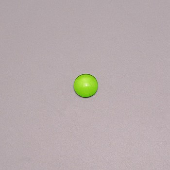 Glass Cabochons, Half Round, Lime, 12x4mm