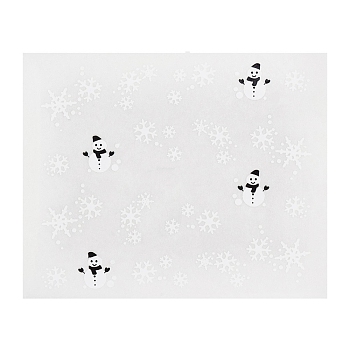 Christmas Nail Stickers, Self-adhesive Snowflake Gingerbread Man Snowman Stag Nail Art Decals Supplies, for Woman Girls DIY Manicure Design, Black, 6.3x5.2cm