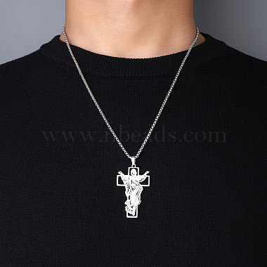 201 Stainless Steel Pendant Necklaces for Man(NJEW-Q336-03D-P)-3