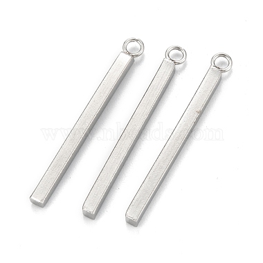 Stainless Steel Color Cuboid 304 Stainless Steel Pendants
