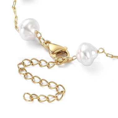 ABS Plastic Imitation Pearl Beaded Chain Bracelet(BJEW-JB09421)-4