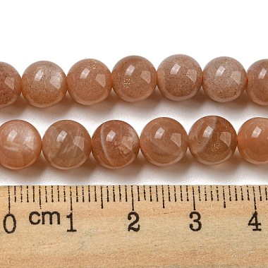 rondes sunstone naturelle perles brins(G-F222-33-8mm-1)-7