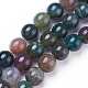 Natural Indian Agate Round Beads Strands(G-N0120-06-10mm)-1