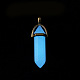 Bullet Pointed Synthetic Luminous Stone Pendants(LUMI-PW0001-055-A)-1