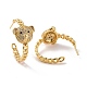 Bear Brass Micro Pave Clear Cubic Zirconia Ear Studs for Her(KK-K258-28G-RS)-2