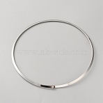 Zinc Alloy Choker Necklace Making, Rigid Necklaces, Platinum, Inner Diameter: 5.31 inch(13.5cm), 4mm(NJEW-WH0002-250A-P)