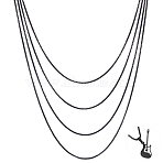 4.9~5m Spray Painted Stainless Steel Box Chains, Venetian Chains, with Spool, Unwelded, Black, 3x2.5x2mm(CHS-UN0001-15)