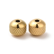 304 Stainless Steel Bead, Round, Real 18K Gold Plated, 8mm, Hole: 2mm(STAS-H214-28C-G)