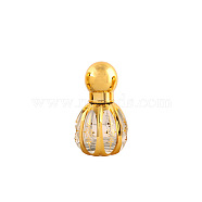 Glass Roller Ball Bottles, Arabian Style Empty Essential Oil Perfume Bottle, Refillable Bottle, Random Pattern, Pumpkin, 6.35x4cm(BOTT-PW0005-02F)