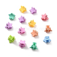 Kids Hair Accessories, Opaque Plastic Claw Hair Clips, Spray Painting, Star, Mixed Color, 12.5x14x16.5mm, 14pcs/box(PHAR-Z004-05)