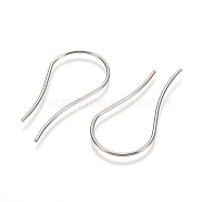 304 Stainless Steel Earring Hooks, Ear Wire, Stainless Steel Color, 30x0.8mm(X-STAS-E482-20P)