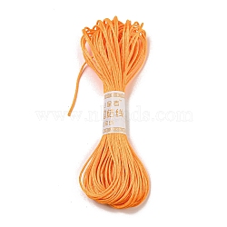 Polyester Embroidery Floss, Cross Stitch Threads, Orange, 1.5mm, 20m/bundle(OCOR-C005-A12)