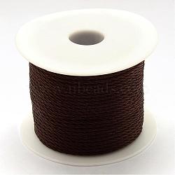 Nylon Thread, Coconut Brown, 3.0mm, about 27.34 yards(25m)/roll(NWIR-R026-3.0mm-738)