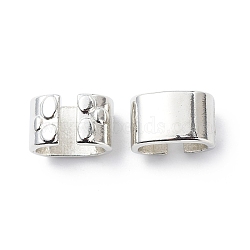 Alloy Slide Charms, Rectangle, Platinum, 12x8mm, Inner Diameter: 5x10mm(PALLOY-I036-P)