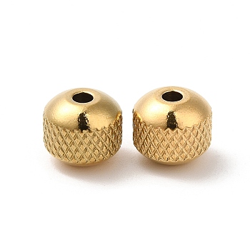 304 Stainless Steel Bead, Round, Real 18K Gold Plated, 8mm, Hole: 2mm