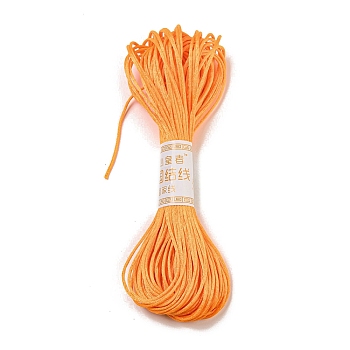 Polyester Embroidery Floss, Cross Stitch Threads, Orange, 1.5mm, 20m/bundle