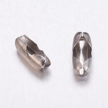 304 Stainless Steel Jewelry Findings, Ball Chain Connectors, Stainless Steel Color, 6.5x2.5mm, Hole: 1.5mm