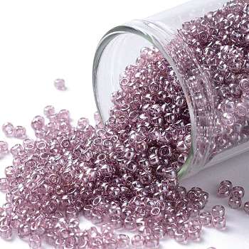 TOHO Round Seed Beads, Japanese Seed Beads, (110) Transparent Luster Light Amethyst, 11/0, 2.2mm, Hole: 0.8mm, about 5555pcs/50g