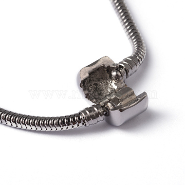 304 нержавеющая сталь круглая змеиная цепочка изготовление браслетов европейского типа(STAS-L178-SL0202-21)-2