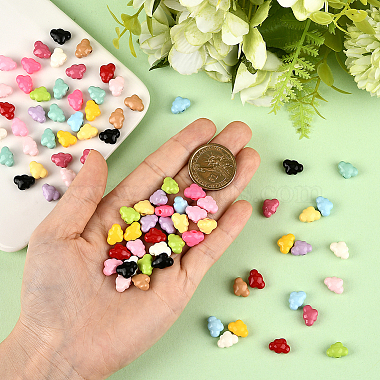 84Pcs 14 Colors Baking Paint Opaque Acrylic Beads(FIND-SC0020-83)-4