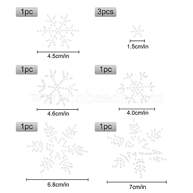 снежинка блеск исправление горный хрусталь(DIY-WH0001-49)-2