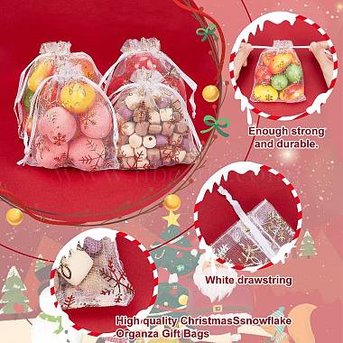 ChristmasSsnowflake Organza Gift Bags(OP-WH0012-03)-4