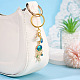Shell Shape Alloy & Enamel & ABS Plastic Imitation Pearl Keychains(KEYC-TADJ00006)-5