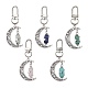 Natural & Synthetic Gemstone Pendant Decorations(HJEW-JM01803)-1