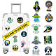 50Pcs Cartoon Alien Paper Sticker Label Set(DIY-G066-04)-6