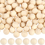 150Pcs Unfinished Wood Beads, Natural Wooden Loose Beads Spacer Beads, Round, Undrilled/No Hole Beads, BurlyWood, 10mm(WOOD-PA0001-83A)