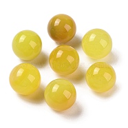 Natural Yellow Agate No Hole Sphere Beads, Round, Dyed & Heated, 16mm(G-K353-04D-28)