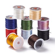 (Defective Closeout Sale: Broken), Flat Elastic Crystal String, Elastic Beading Thread, for Stretch Bracelet Making, Mixed Color, 0.6mm(EW-XCP0001-06)