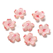 Flower Bead Cap, for DIY Jewelry Making, Pink, 25~28x5~7mm, Hole: 0.9~1mm(SACR-C002-18)