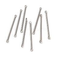304 Stainless Steel Links, Bar Connector Charms, Stainless Steel Color, 35x2.5x1.5mm, Hole: 1.4mm(STAS-Q323-05E-P)